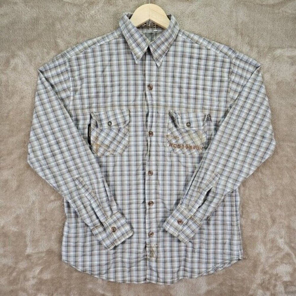 Rockawear Multicolor Plaid Shirt Button-Down Pockets Long Sleeve Mens Sz 2XL XXL